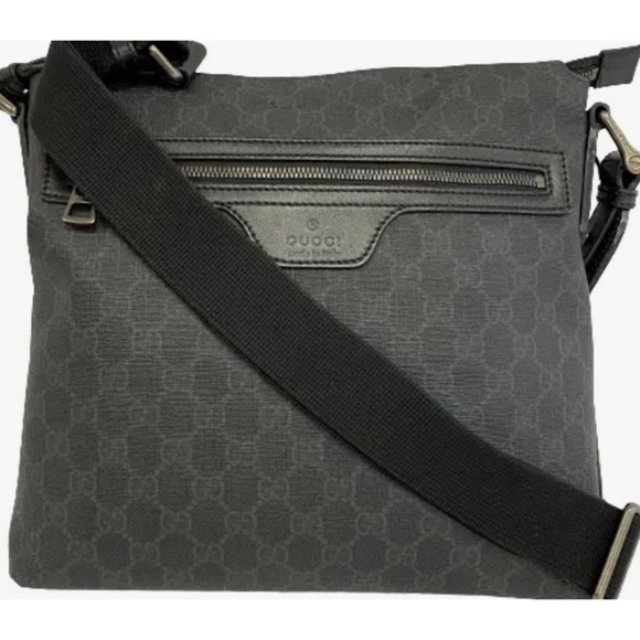 UNISEX 💯Authentic Gucci Supreme Coated Canvas Gg Messenger Crossbody Bag - Picture 2 of 16